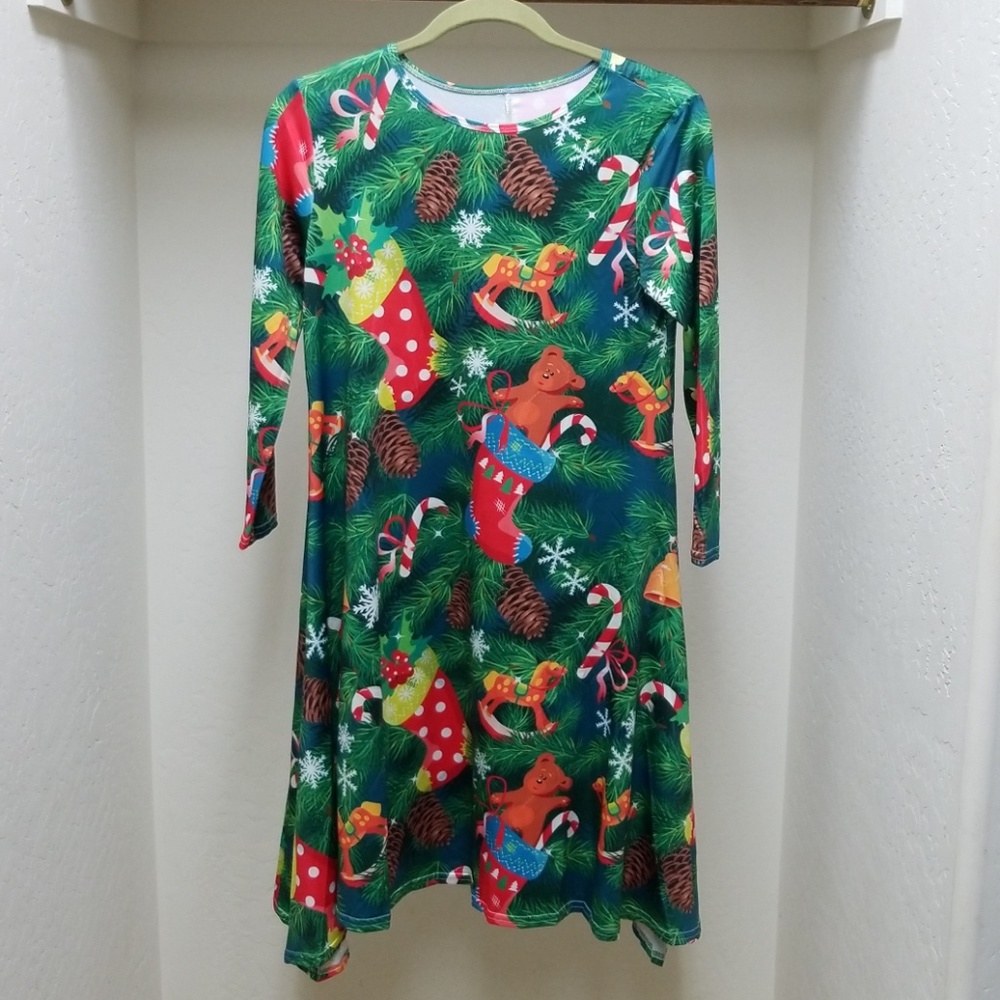 Christmas print dress size small